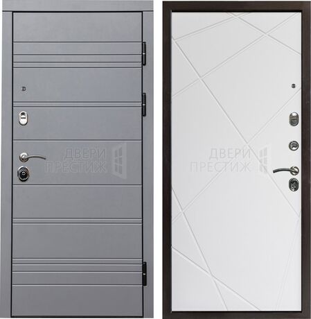 Входная дверь Termo-door Grey Line Лучи в цвете Белый