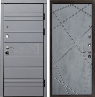 Входная дверь Termo-door Grey Line Лучи в цвете Бетон темный
