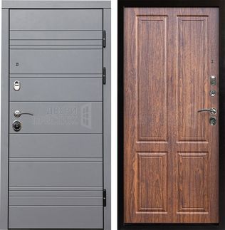 Входная дверь Termo-door Grey Line в цвете Орех стандарт