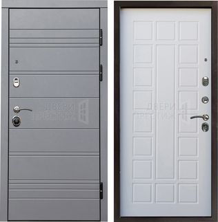 Входная дверь Termo-door Grey Line Престиж в цвете Белое дерево