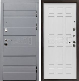Входная дверь Termo-door Grey Line Спарта в цвете Белое дерево