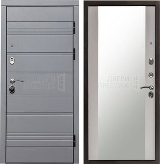 Входная дверь Termo-door Grey Line Зеркало в цвете Лиственница