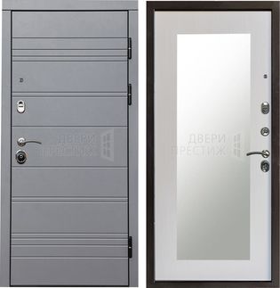 Входная дверь Termo-door Grey Line Зеркало триумф в цвете Лиственница