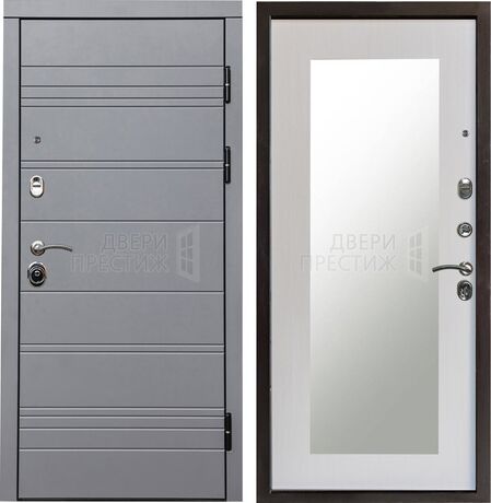 Входная дверь Termo-door Grey Line Зеркало триумф в цвете Лиственница