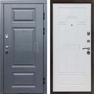 Входная дверь Termo-door Премиум Grey Арка в цвете Белое дерево