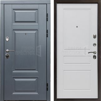 Входная дверь Termo-door Премиум Grey Классика в цвете Белый матовый