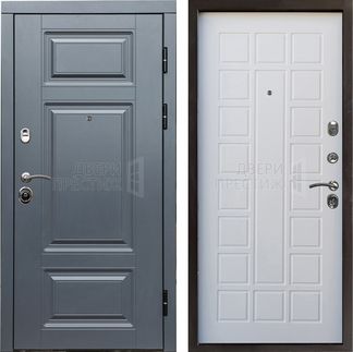 Входная дверь Termo-door Премиум Grey Престиж в цвете Белое дерево
