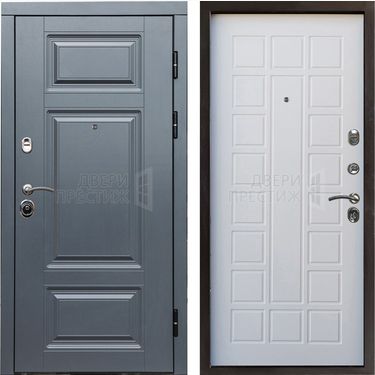 Дверь Termo-door Премиум Grey Престиж в цвете Белое дерево