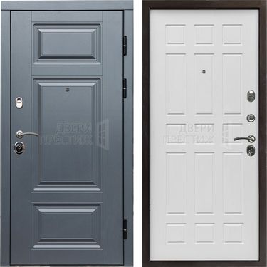 Дверь Termo-door Премиум Grey Спарта в цвете Белое дерево