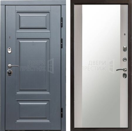 Входная дверь Termo-door Премиум Grey Зеркало в цвете Лиственница