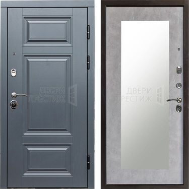 Дверь Termo-door Премиум Grey Зеркало триумф в цвете Бетон светлый