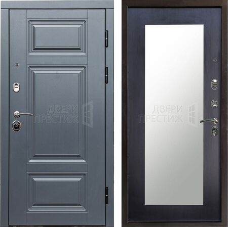 Входная дверь Termo-door Премиум Grey Зеркало триумф в цвете Венге