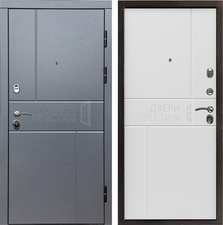 Входная дверь Termo-door Вертикаль Grey Горизонт в цвете Белый
