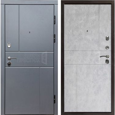 Дверь Termo-door Вертикаль Grey Горизонт в цвете Бетон светлый