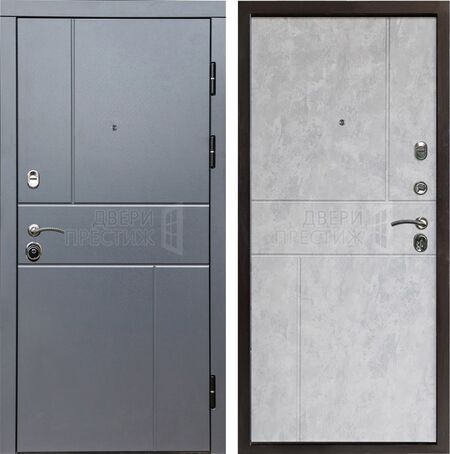 Входная дверь Termo-door Вертикаль Grey Горизонт в цвете Бетон светлый