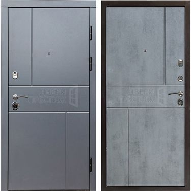 Дверь Termo-door Вертикаль Grey Горизонт в цвете Бетон темный
