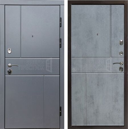 Входная дверь Termo-door Вертикаль Grey Горизонт в цвете Бетон темный