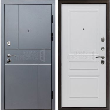 Дверь Termo-door Вертикаль Grey Классика в цвете Белый матовый