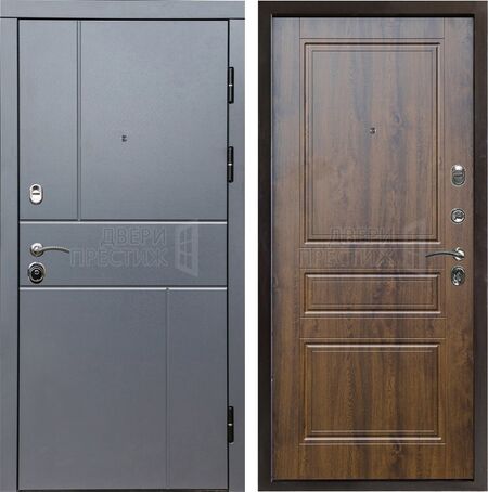 Входная дверь Termo-door Вертикаль Grey Классика в цвете Дуб