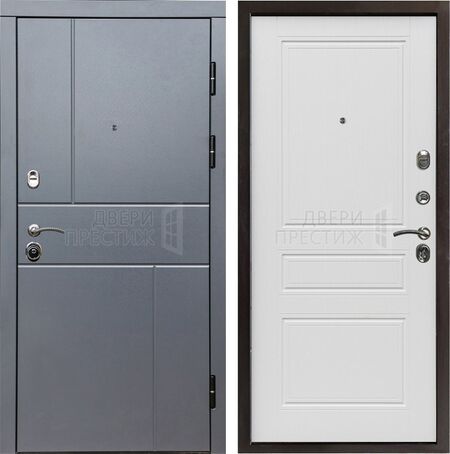 Входная дверь Termo-door Вертикаль Grey Классика в цвете Лиственница