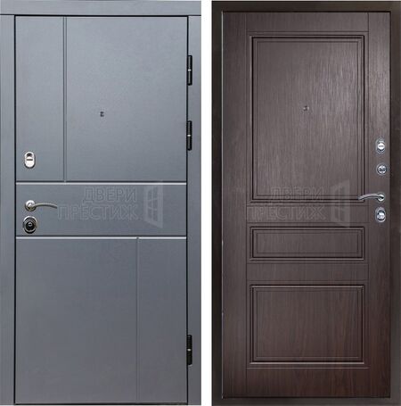Входная дверь Termo-door Вертикаль Grey Классика в цвете Венге