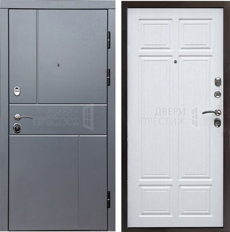 Входная дверь Termo-door Вертикаль Grey в цвете Лиственница премиум