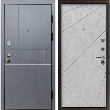 Дверь Termo-door Вертикаль Grey Лучи в цвете Бетон светлый