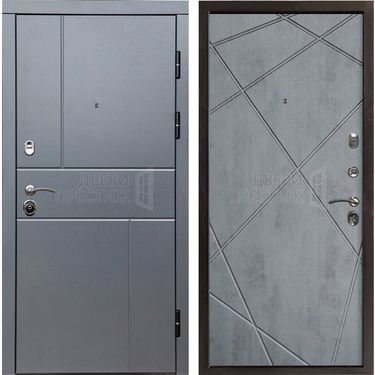 Дверь Termo-door Вертикаль Grey Лучи в цвете Бетон темный