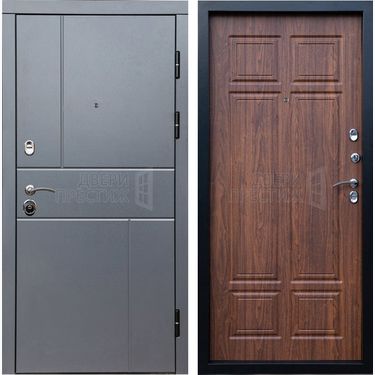 Дверь Termo-door Вертикаль Grey в цвете Орех премиум