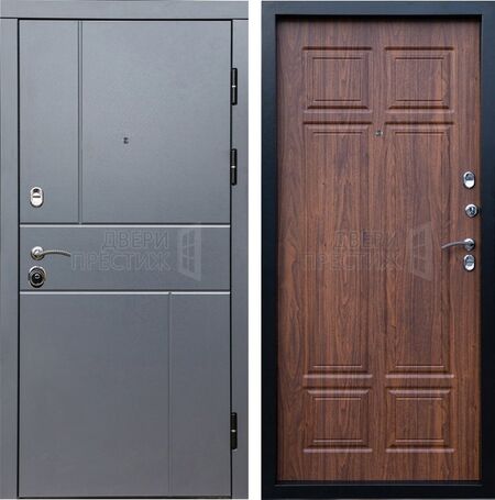 Входная дверь Termo-door Вертикаль Grey в цвете Орех премиум