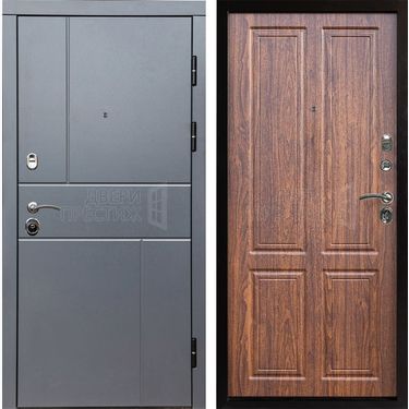 Дверь Termo-door Вертикаль Grey в цвете Орех стандарт