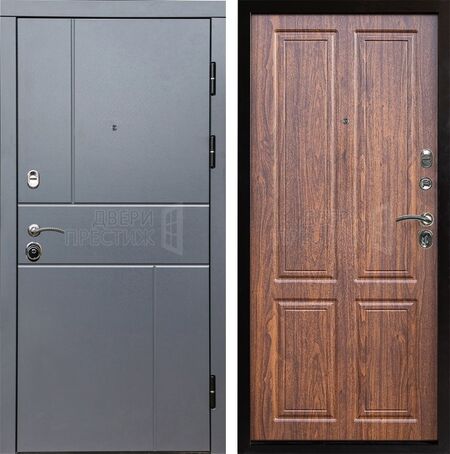Входная дверь Termo-door Вертикаль Grey в цвете Орех стандарт