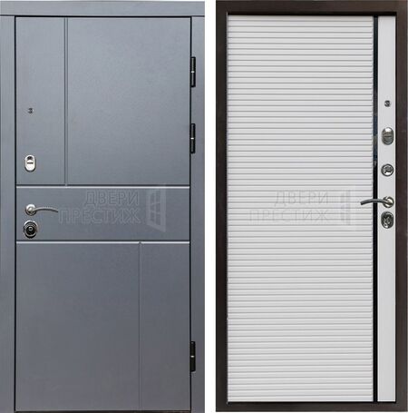 Входная дверь Termo-door Вертикаль Grey porte white