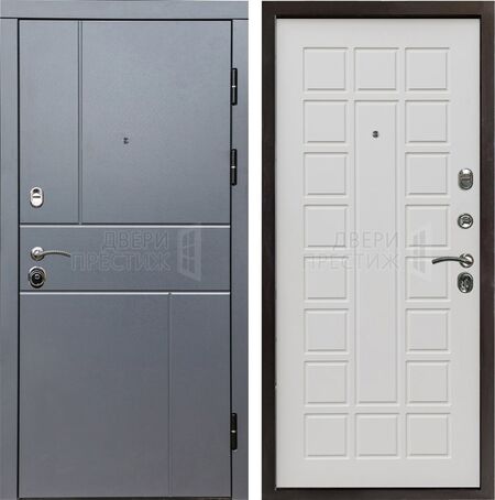 Входная дверь Termo-door Вертикаль Grey Престиж в цвете Бежевый матовый