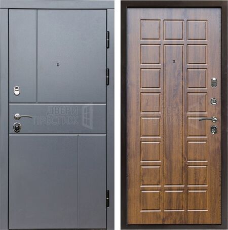 Входная дверь Termo-door Вертикаль Grey Престиж в цвете Дуб