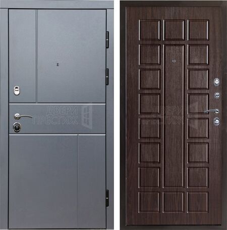 Входная дверь Termo-door Вертикаль Grey Престиж в цвете Венге
