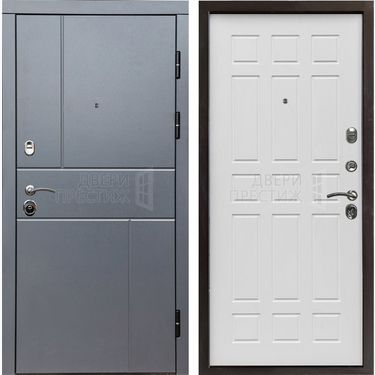 Дверь Termo-door Вертикаль Grey Спарта в цвете Белое дерево