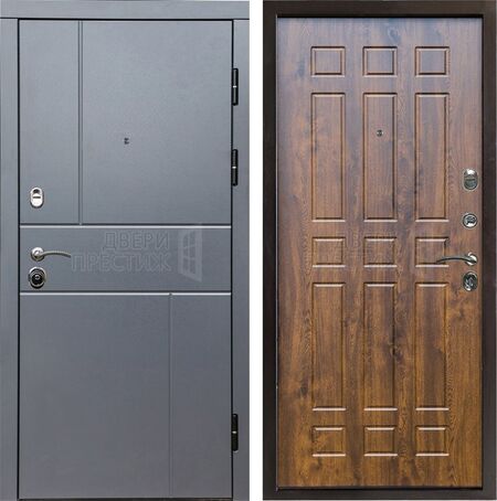 Входная дверь Termo-door Вертикаль Grey Спарта в цвете Дуб