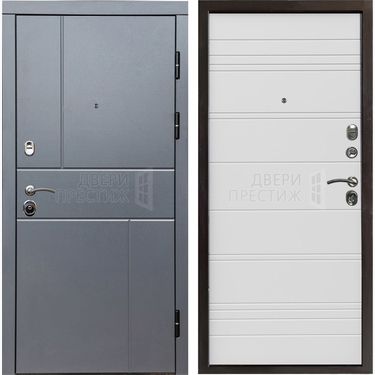 Дверь Termo-door Вертикаль Grey White line