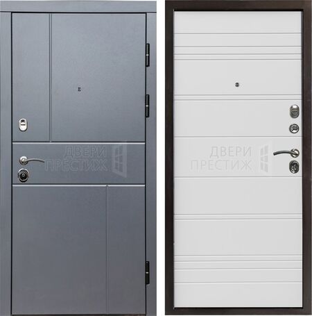 Входная дверь Termo-door Вертикаль Grey White line