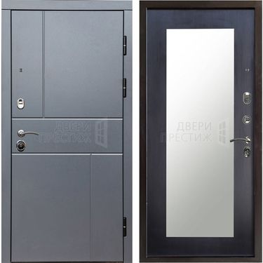 Дверь Termo-door Вертикаль Grey Зеркало триумф в цвете Венге