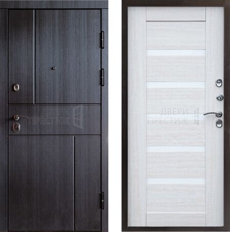 Входная дверь Termo-door Вертикаль венге Царга в цвете лиственница