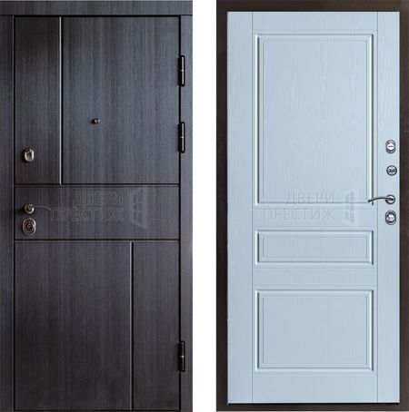 Входная дверь Termo-door Вертикаль венге Классика в цвете белое дерево