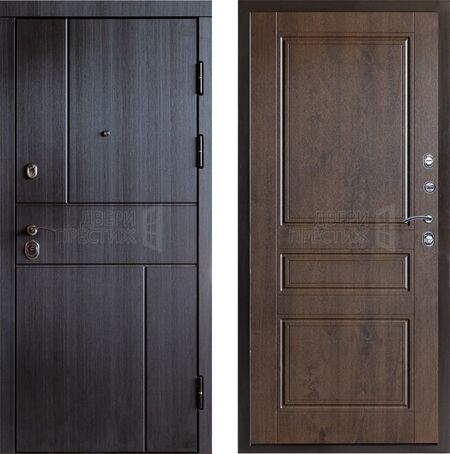 Входная дверь Termo-door Вертикаль венге Классика в цвете дуб