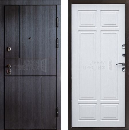Входная дверь Termo-door Вертикаль венге Премиум в цвете лиственница