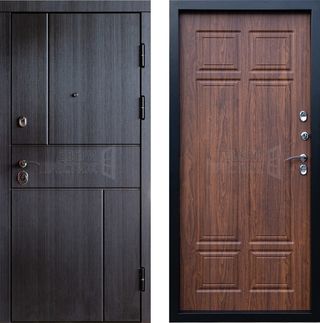 Входная дверь Termo-door Вертикаль венге Премиум в цвете орех