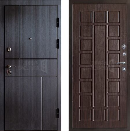 Входная дверь Termo-door Вертикаль венге Престиж в цвете венге