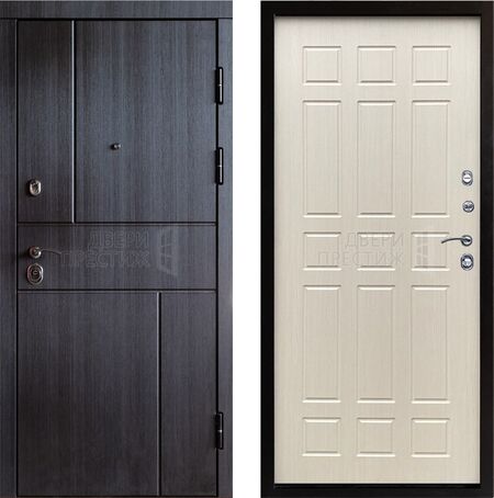 Входная дверь Termo-door Вертикаль венге Спарта в цвете лиственница
