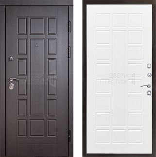 Входная дверь Termo-door Виргиния венге Престиж в цвете белое дерево