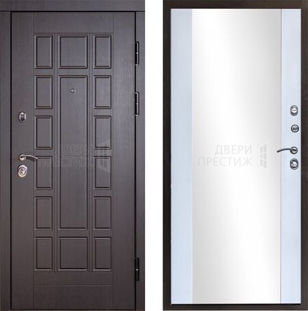 Входная дверь Termo-door Виргиния венге Зеркало в цвете белый